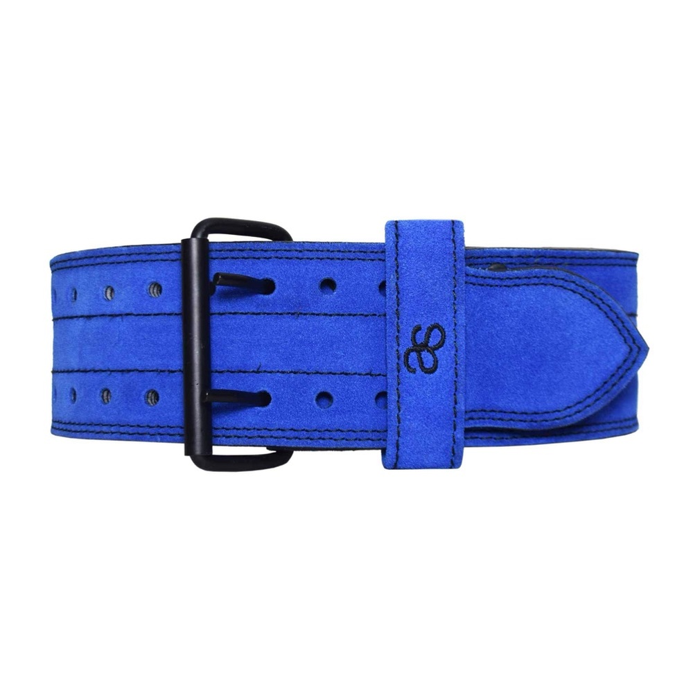 AAYLANS Cow leather 10MM powerlifting Blue Belt with Black Detail